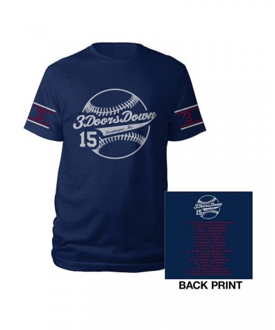 3 Doors Down Navy 2015 Tour Baseball Tee $8.78 Shirts