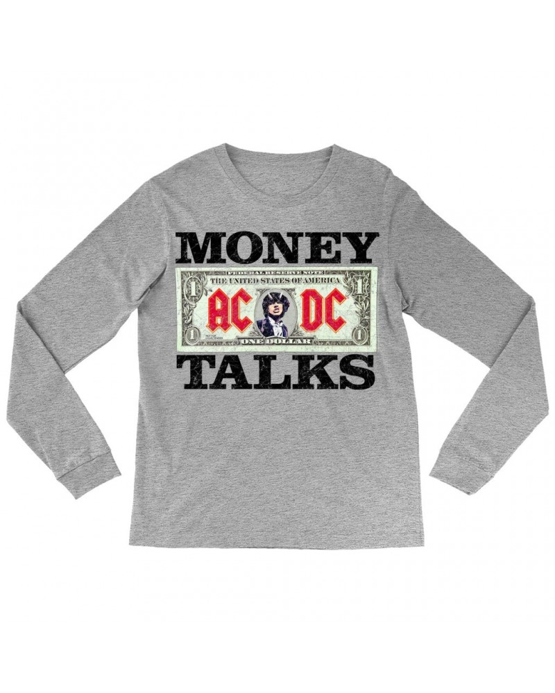 AC/DC Long Sleeve Shirt | Money Talks Design Shirt $12.28 Shirts