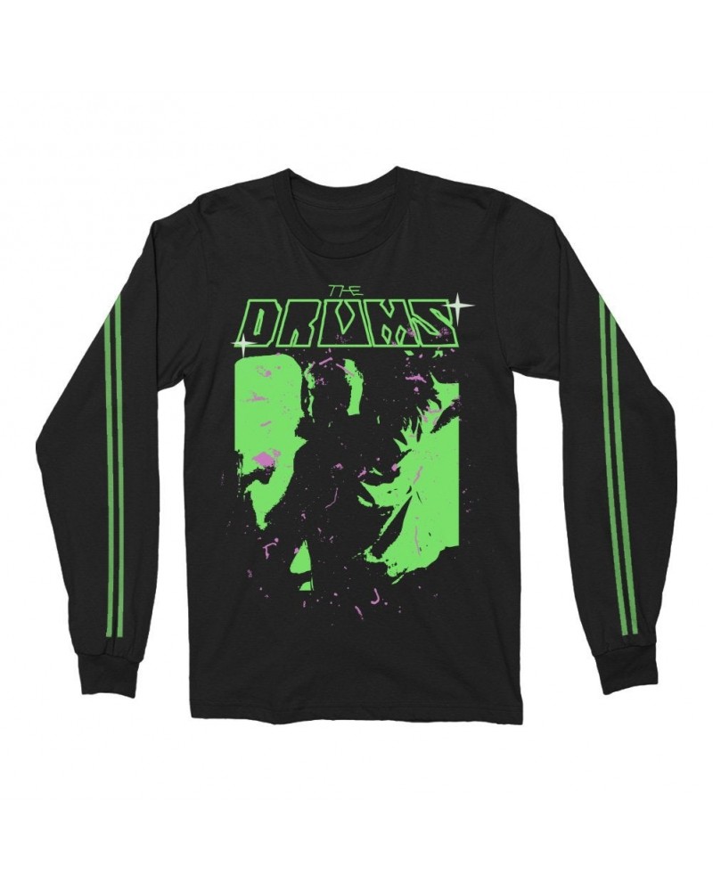 The Drums Neon Green Jonny Vintage Long Sleeve (Black) $14.78 Shirts