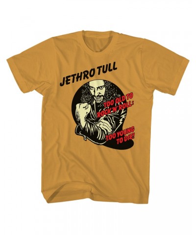 Jethro Tull T-Shirt | Too Old To Rock 'N' Roll Too Young To Die Album Art Shirt $11.94 Shirts