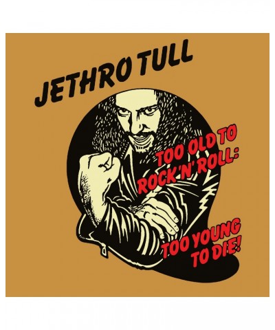 Jethro Tull T-Shirt | Too Old To Rock 'N' Roll Too Young To Die Album Art Shirt $11.94 Shirts