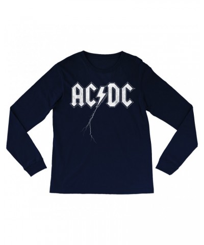 AC/DC Long Sleeve Shirt | Lightning Strike Logo Shirt $10.78 Shirts