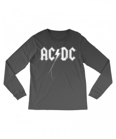 AC/DC Long Sleeve Shirt | Lightning Strike Logo Shirt $10.78 Shirts